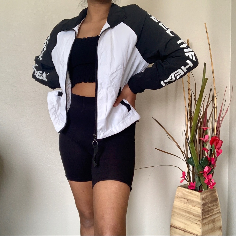 Black and white Feel The Heat Track Jacket